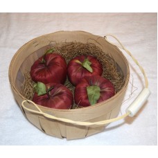 4- Primitive Country Fabric Apples In An Apple Basket    382534097875